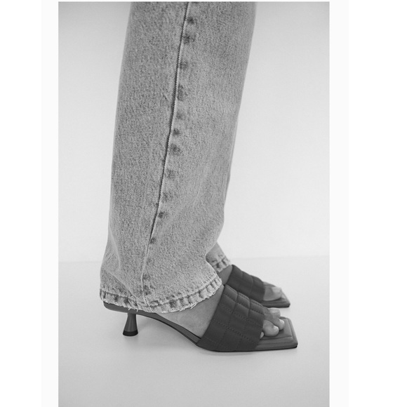 SATIN MULES WITH PADDED DETAIL - Picture 8 of 14